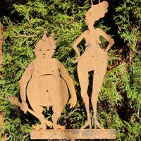 König und Königin Gartenstickel